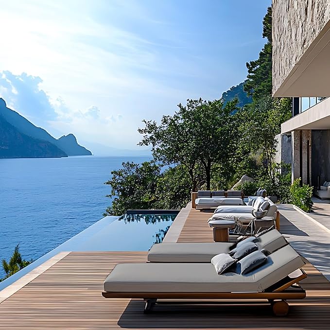 Outdoor Chaise Lounge Cushions for Patio, Lounge Chair Cushions, Waterproof - Image 6
