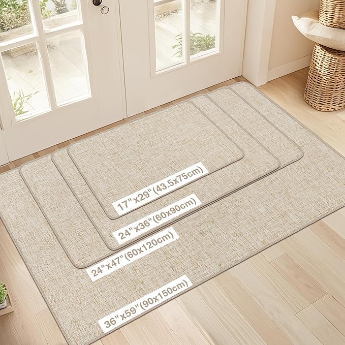 LEKEEPGO Ultra Thin Indoor Door Mat 17"x29", Low-Profile Door Mat Indoor - Image 2