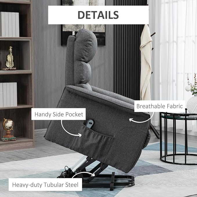 HOMCOM Power Lift Recliner Chair - Image 6