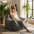 Bean Bag Chair for Adults, Oversized Memory Foam Bean Bag Chairs, Soft Corduroy by KAPEETOO