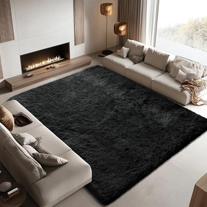 Area Rugs 10x14 Living Room, Shaggy Carpet Soft Plush Furry Bedside Rug Large - Image 2