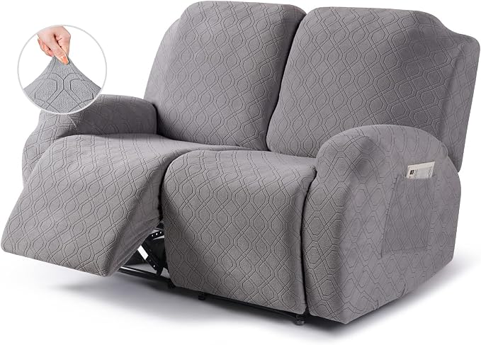 VANSOFY Oversized Recliner Cover, 2-Pieces Stretch Reclining Couch Cover by VANSOFYFURNITURECOVERS