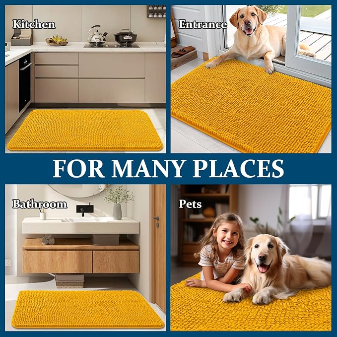 OLANLY Dog Door Mat for Muddy Paws 59x32, Absorbs Moisture and Dirt, Absorbent - Image 8