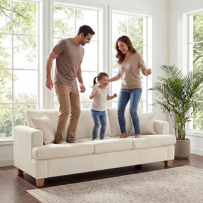 Apicizon 89" 3-Seater Sofa Couch - Image 3