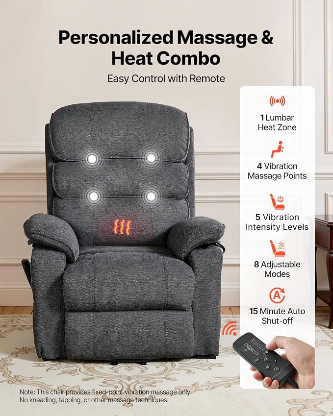 VEVOR Power Lift Recliner Chair, Dual Motor Lift Chair - Image 5