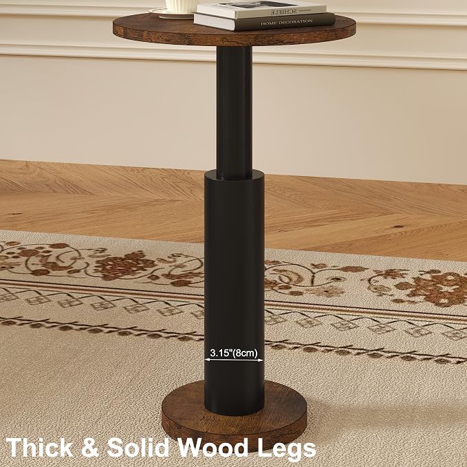 LAATOOREE Small Round Side Tables Set of 2, Drink Tables, Accent Coffee Tables - Image 6