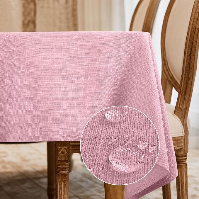 BALCONY & FALCON Rectangle Tablecloth Washable Wrinkle Resistant and Water by BALCONYFALCON