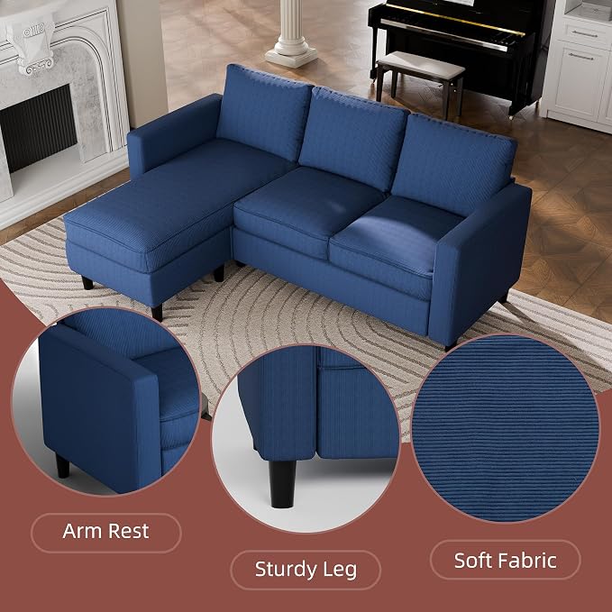 Nuturelly Convertible Sectional Sofa Couch - Image 5