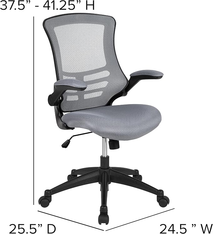 Flash Furniture Kelista Office Chair, Dark Gray Mesh - Image 3