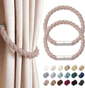 NICEEC 2 Pack Strong Magnetic Curtain Tiebacks Modern Simple Style Drape Tie by NICEEC