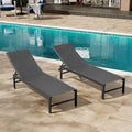 Crestlive Products Lounge Chair Outdoor Set of 2, Aluminum Pool Chaise Lounge by CrestliveProducts