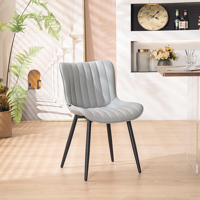 YOUNUOKE Mid-Century Modern Dining Chairs Set of 2, Armless Accent Chair - Image 7