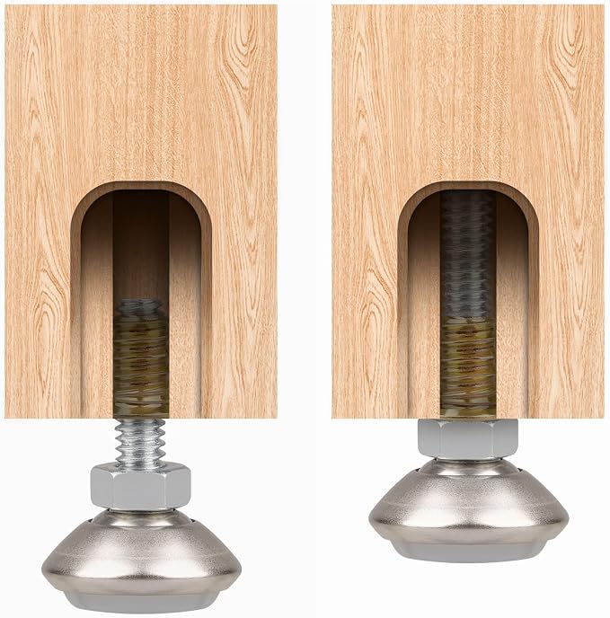 Anwenk Swivel Leveling Feet Furniture Levelers Feet Angle Height Adjustable - Image 3