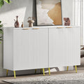 LubanNese Fluted Cabinet with Storage, Wooden Unique Sideboard Buffet Cabinet by LubanNese