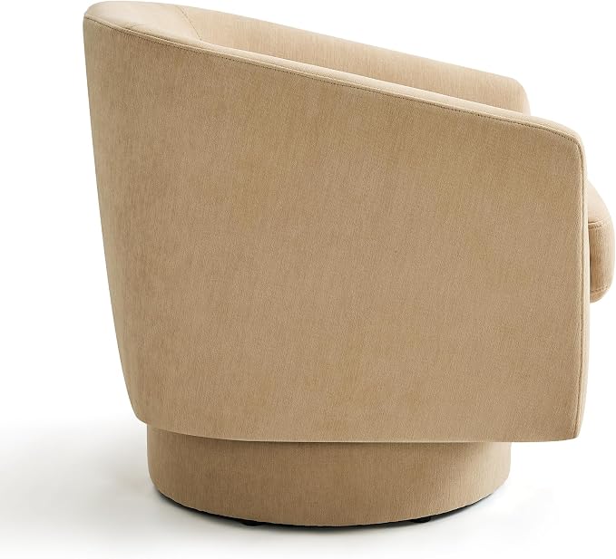 Swivel Barrel Accent Chair, Round Chenille Fabric Living Room Arm Chairs - Image 6