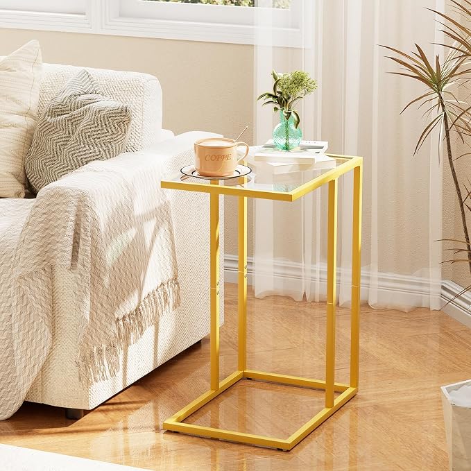C Table Side End Table, Small C Shaped Table - Image 2