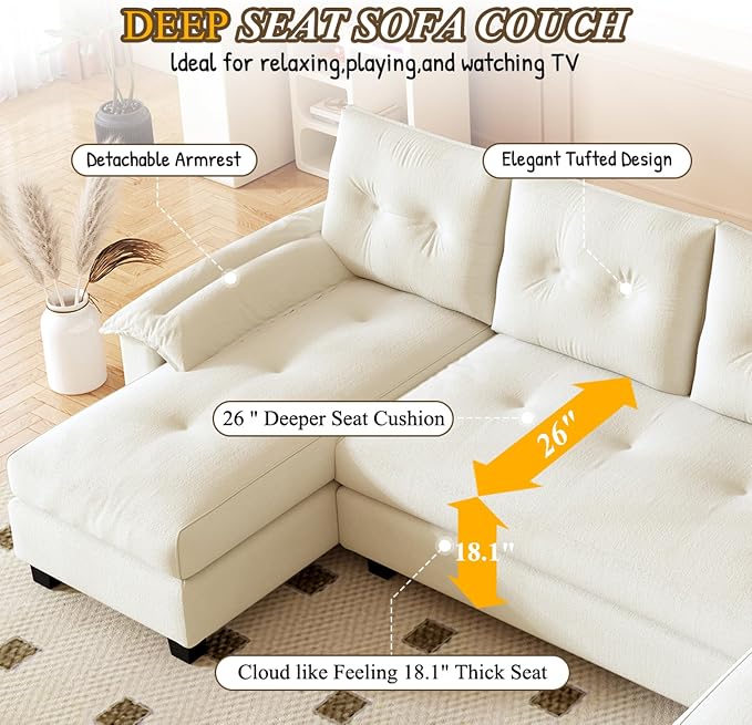 104.7" U-Shaped Sleeper Sofa - Image 7