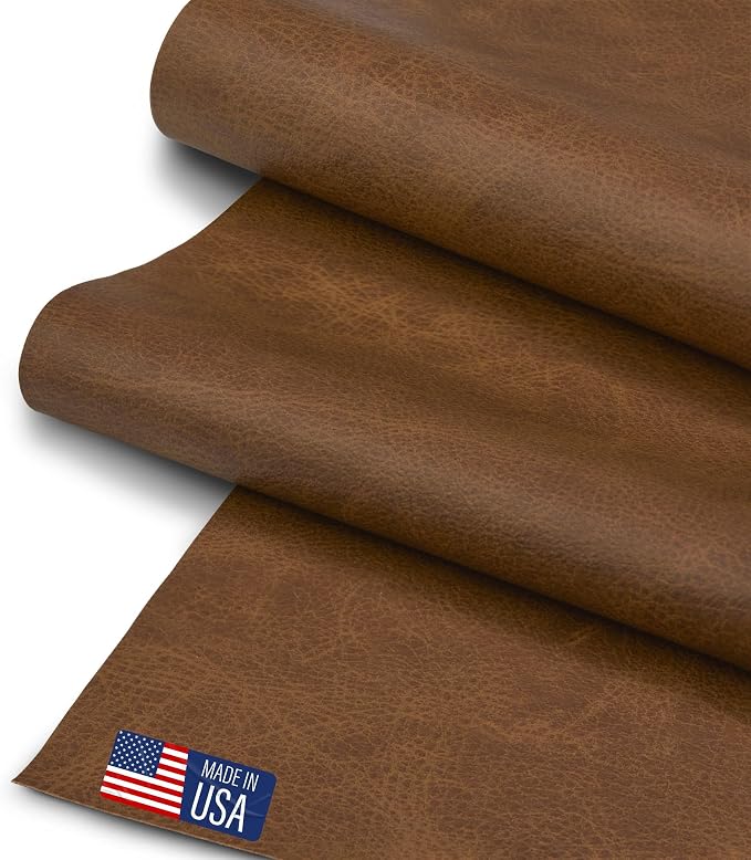 Faux Leather Fabric, Thick Durable Synthetic Repholstery Leather Vinyl by SARANDAVE