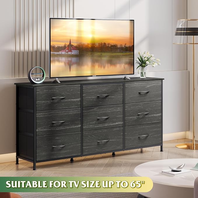 WLIVE 54''W Dresser for Bedroom, 65 inch TV, Wide Chest of Drawers - Image 4