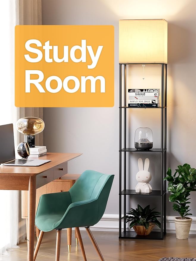 Large Floor Lamp with Shelves, 5-Tier Tall Floor lamp with - Image 8