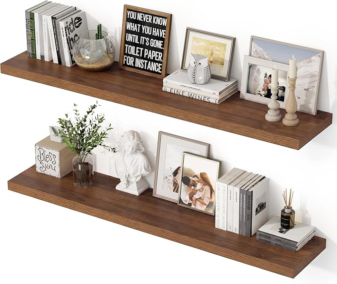 48 Inch Floating Shelves, 12 Inch Deep Floating Shelves by Unknown