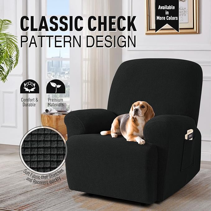 TAOCOCO Oversized Recliner Chair Covers, 1 Seater Streach Recliner Covers Soft - Image 2