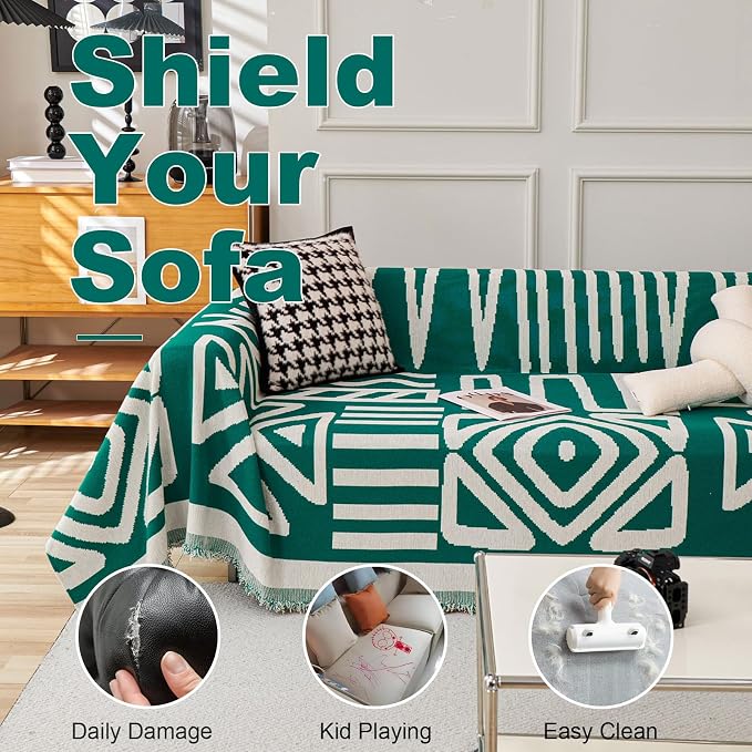 VClife Boho Couch Cover for Sectional Sofa, Small Loveseat Cover Dog Furniture - Image 5