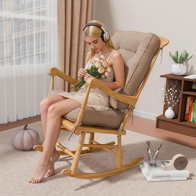Rocking Chair Cushions with Pillow, Waterproof and Fade-Resistant Thicken - Image 7