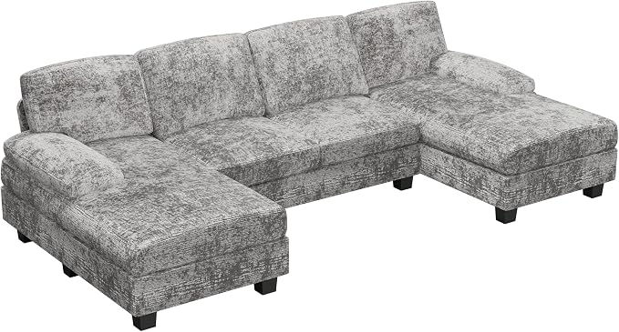 Furniwell Convertible Sectional Sofa Couch, 4 Seat Sofa Set - Image 8