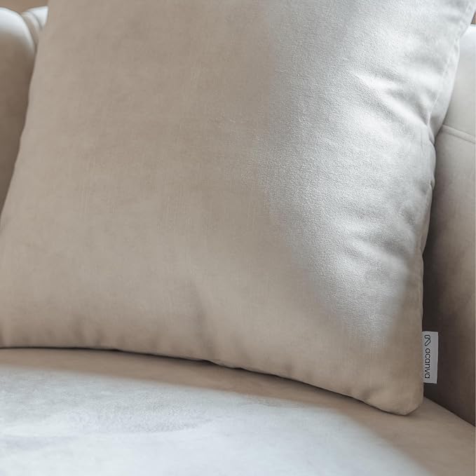 Acanva Luxury Modern Tight Curved Back Velvet Sofa, Minimalist Style Comfy Couch - Image 10