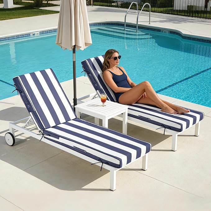 72x21x4in Lounge Cushions for Outdoor Furniture, Outdoor Lounge Chair Cushions - Image 6