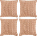 Fancy Homi 4 Packs Peach Decorative Throw Pillow Covers 16x16 Inch by Fancy+Homi