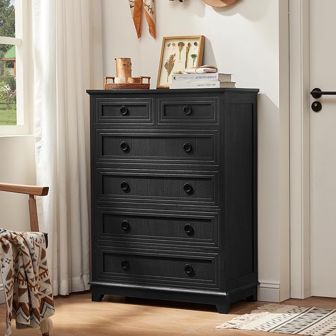 Joaxswe Farmhouse 6 Drawer Dresser - Image 9