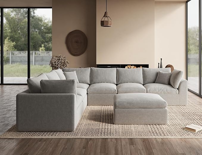 ohllob Oversized Cloud Couches for Living Room, Boneless Sectional Couch - Image 6