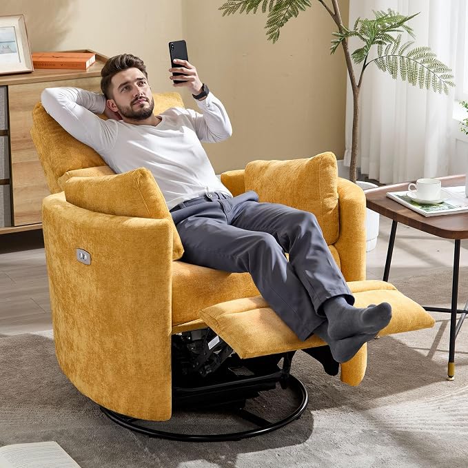 Power Recliner, Nursery Chair Swivel Glider Rocking Chair by choairy
