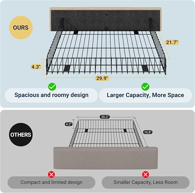 Allewie Upholstered Full Size Platform Bed Frame - Image 7