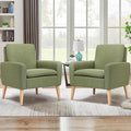 Accent Chair Set of 2 Living Room Mid-Century Modern Chair, Upholstered Fabric by Lohoms