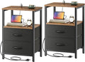 Huuger Nightstands Set of 2, End Tables by Huuger