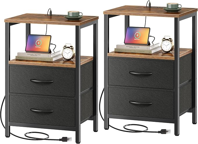 Huuger Nightstands Set of 2, End Tables by Huuger