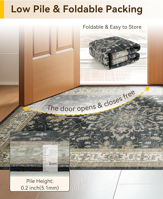 RELEANY Area Rugs 2'x4' Kitchen Rugs Entry Rug Small Rugs - Image 4