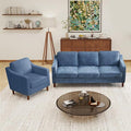 Kingfun Living Room Furniture Sets, 3 Seater Couch and Armchair, Mid Century by KINGFUN-Anexcitingoption
