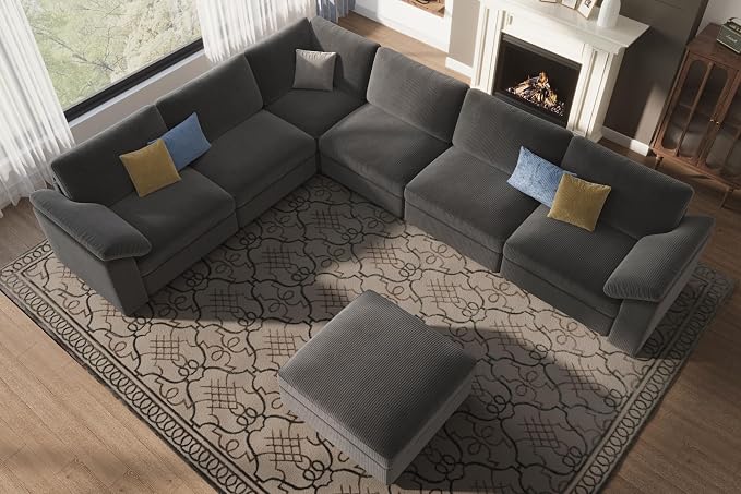 EASE MOOSE Oversized Sectional Modular Sofa, Large L Shape Sectional Couch Wide - Image 4