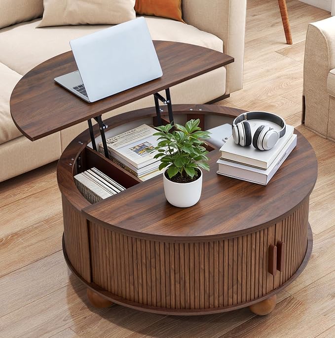 Round Lift Top Coffee Table by RUSTYER