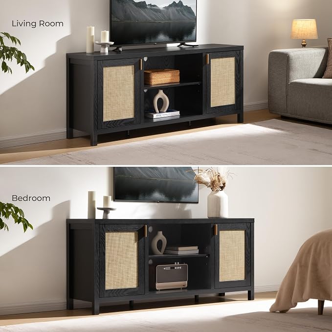 SICOTAS Rattan TV Stand for Living Room - Image 6