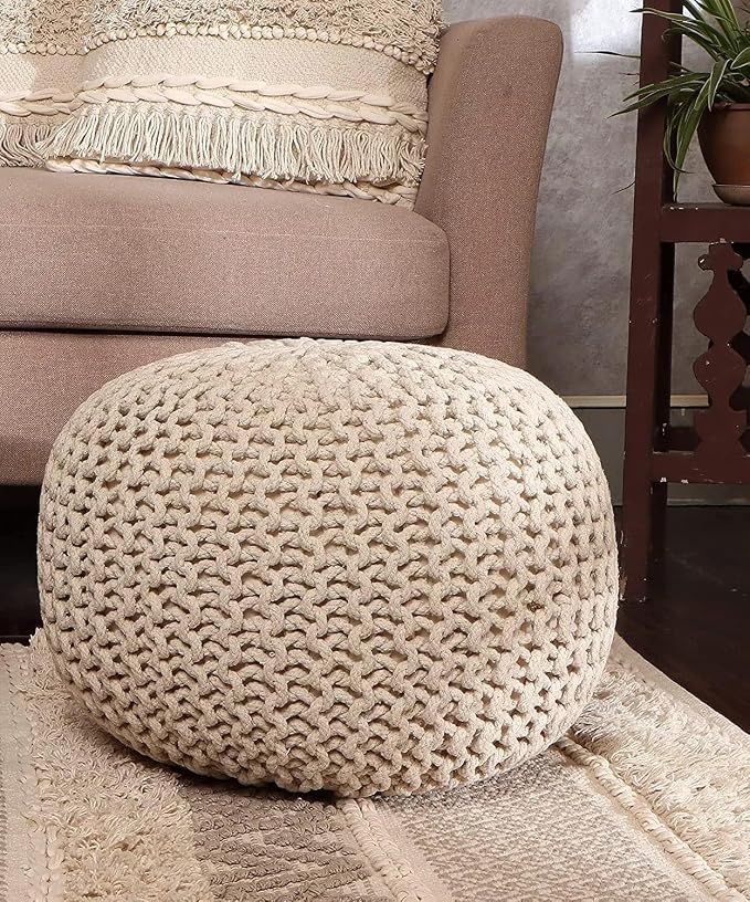 · REDEARTH · Round Pouf Ottoman - Image 8