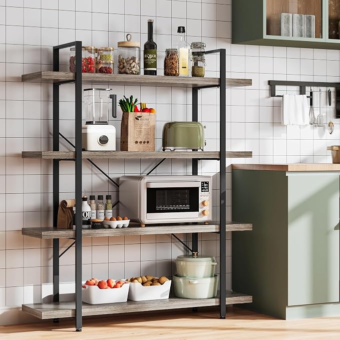 OtterOasis Heavy Duty 4-Tier Industrial Bookcase, 120lbs Shelf Capacity - Image 6