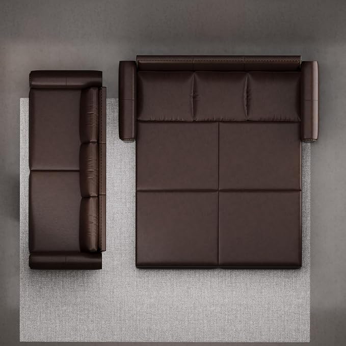 Faux Leather Sleeper Sofa Couch - Image 6