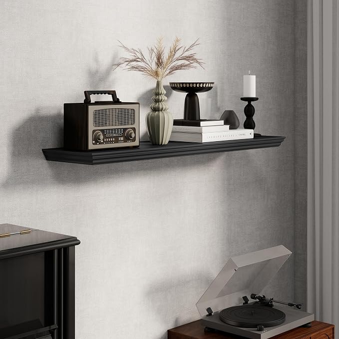 Fun Memories Floating Shelves 40 Inch Long, 9.3 Inch Deep Classic Crown Molding - Image 5