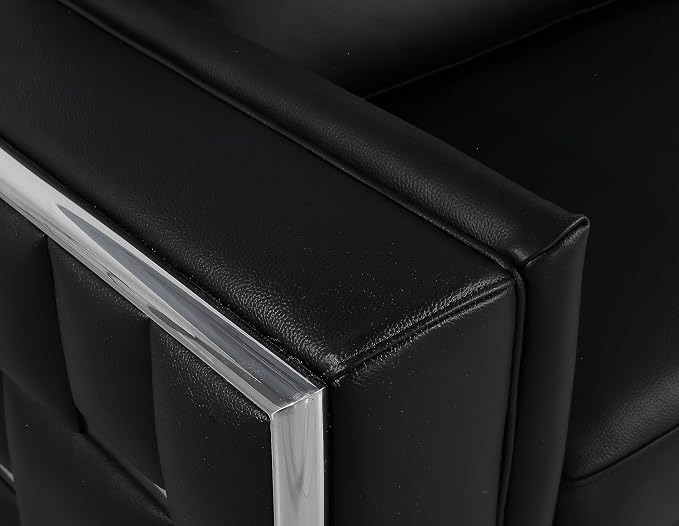 Blackjack Furniture Catania Modern Top Grain Italian Leather Sofa Set - Image 9