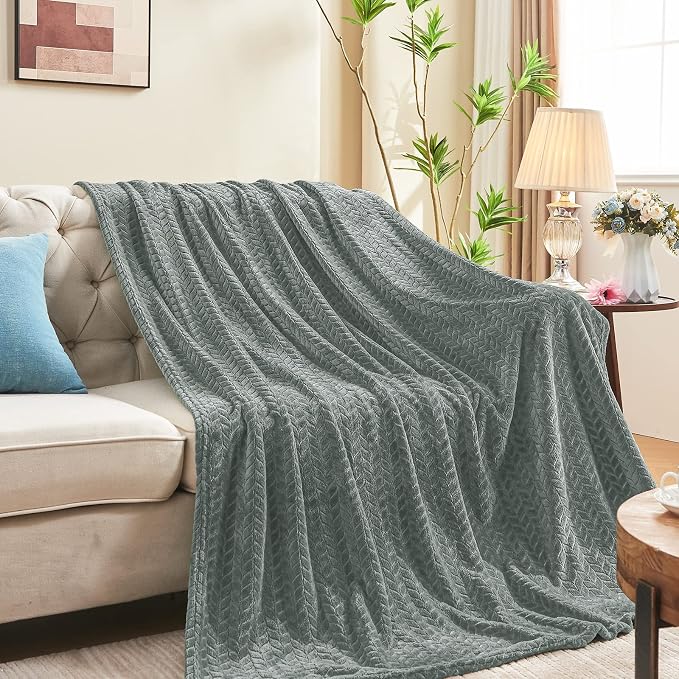 inhand Grey Fleece King Blanket - Image 5